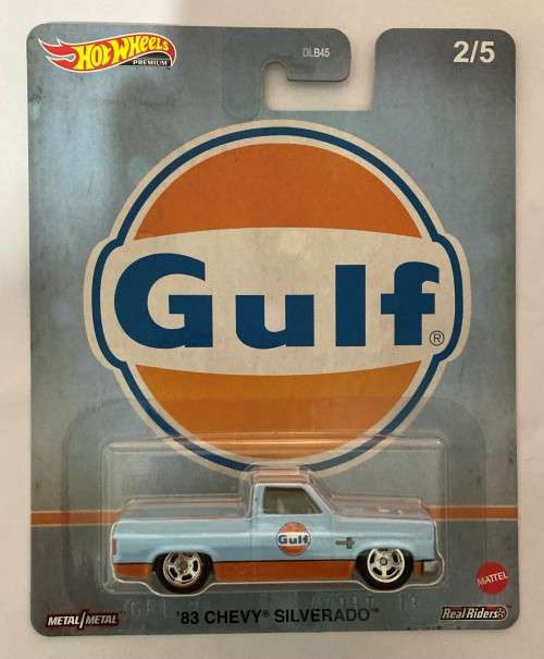 Hot Wheels , 83 Chevy Silverado , Gulf , real riders