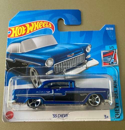 Hot Wheels , 55 Chevy Bel Air , short card