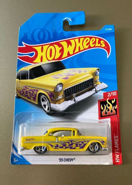 Hot Wheels , 55 Chevy , 2017 Long card