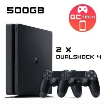 PS4 SLIM COMBO 2 CONTROLLERS + 4 GAMES