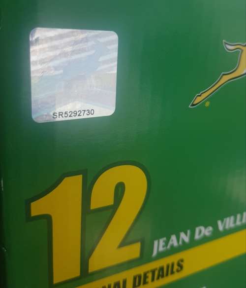 Jean de Villiers Bobblehead Collectable Springbok Rugby figurine
