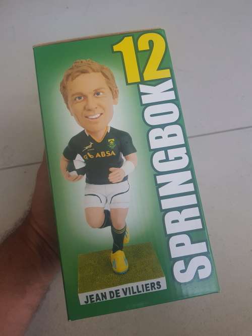 Srpingbok Rugby Jean de Villiers Bobblehead still in box Bobble Head Collectors Item