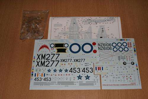 1/48 Airfix Canberra decals South African Air Force SAAF and extra