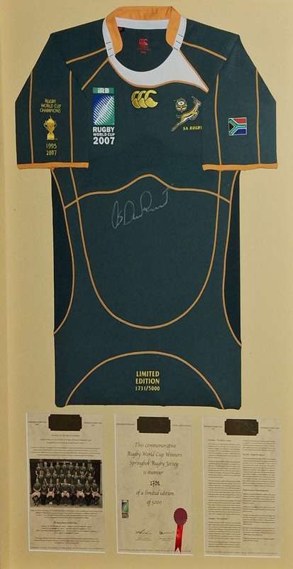 Os du Randt Signed World Cup Jersey