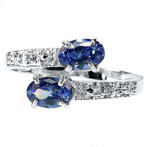 Crazy R1 Auction!!! Beautiful 9K White Gold Tanzanite Ring