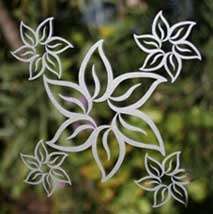 Sandblast Stickers ( Flower )