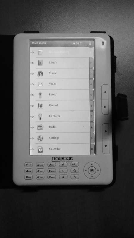 Digibook e-reader with cover and 60 English Novells