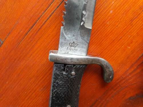 German Imperial Colonial Schutztruppe kS98 Sawback Bayonet WW1