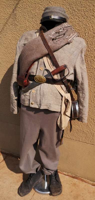 Complete American Civil War Confederate Re-enactment/Display Uniform