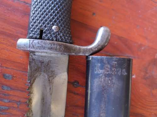 German Colonial Schutztruppen Bandolier, Canteen and KS bayonet
