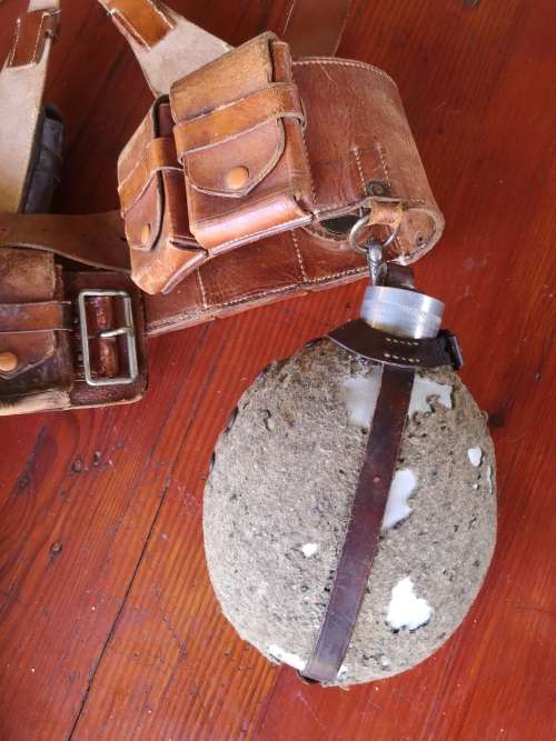 German Colonial Schutztruppen Bandolier, Canteen and KS bayonet