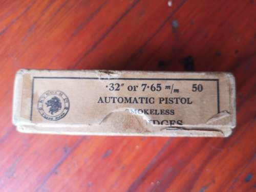 Original 7.65mm / .32 ACP ammo box by Kynoch