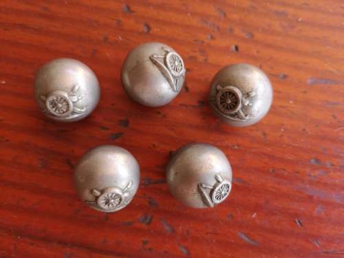 Unknown Royal Horse Artillery style white metal ball buttons