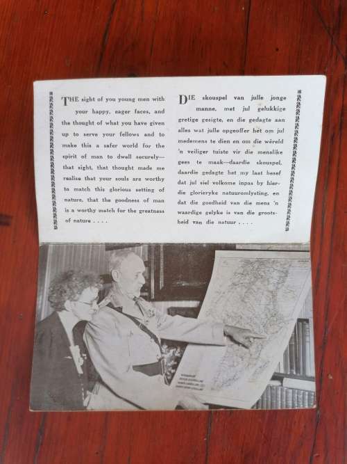 WW2 UDF Smuts tin and paperwork