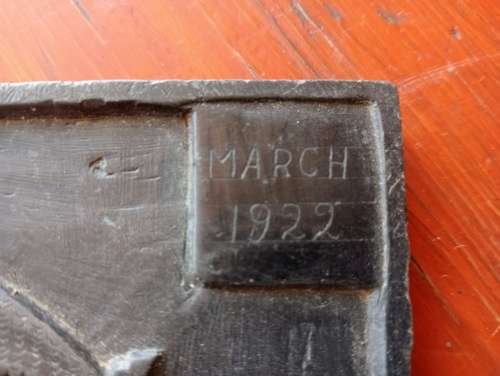 RARE 1922 Johannesburg Red Revolt Trench Art Plaque