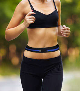 Waterproof  Double Pocket Running Cycling Hiking Belt