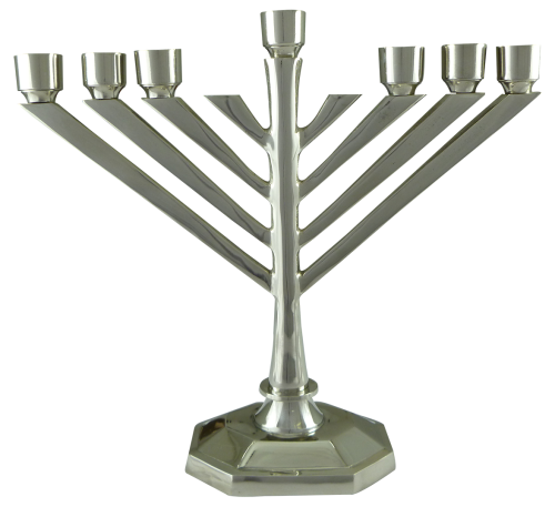 7 Candle Holder Menorah Solid Aluminium
