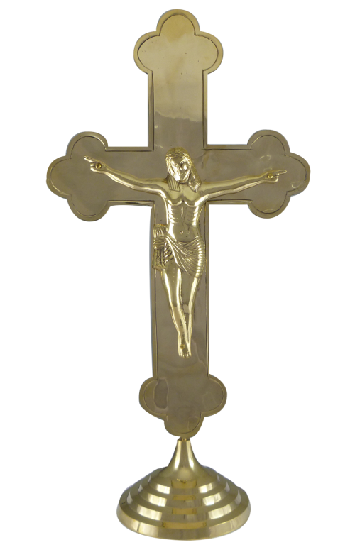 Crucifix Solid Brass 70cm