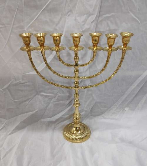 Menorah 7 Candle Holder Solid Brass 44cm Height