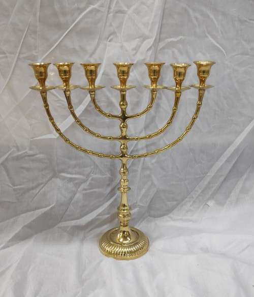 Menorah 7 Candle Holder Solid Brass 44cm Height