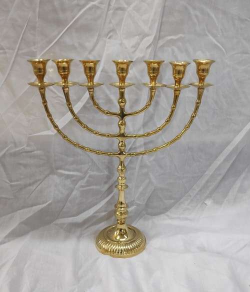 Menorah 7 Candle Holder Solid Brass 44cm Height