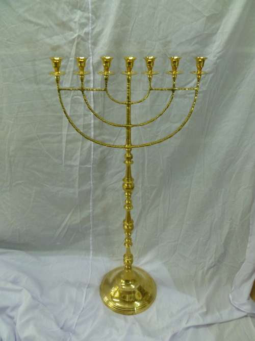 Menorah 7 Candle Holder Solid Brass 114cm Height