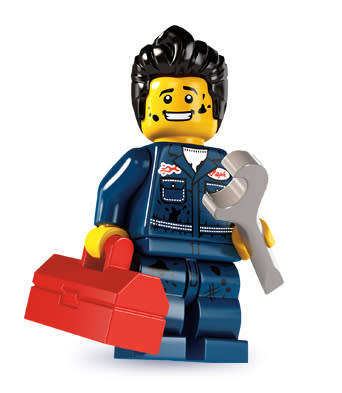 ~ New Lego Series 6 Minifigures Mechanic ~ Sealed (8827)