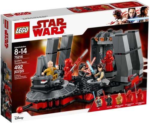 ~ New Lego Star Wars Snoke`s Throne Room ~ New in Sealed Box ~ Discontinued (75216)
