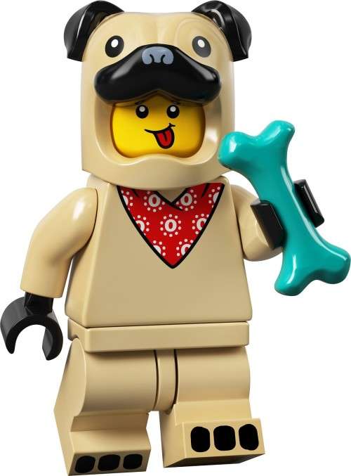 ~ New Lego Minifigures Series 21 Pug Costume Guy ~ New in Packaging ~ Discontinued (71029)