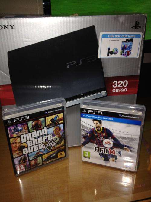 Sony PS3 320GB + 2 Controllers + PS Move FREE SHIPPING FINAL OFFER
