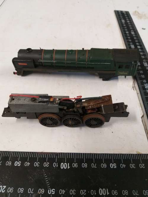 Green Locomotive with smoke generator