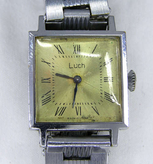 Rare - 1970`s Silver Tone Russian Luch Ladies`s Mechanical Watch