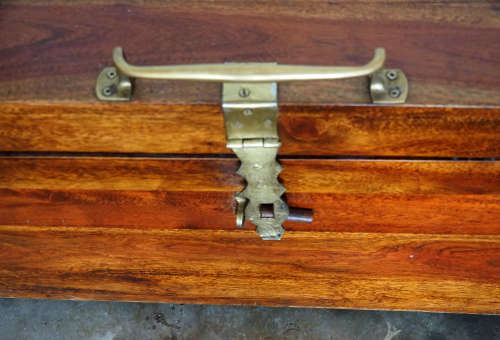 Hand Made Solid Wooden Kist With Brass Hinges and Inlays