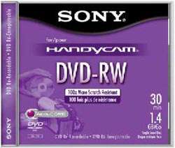 Sony 8cm. DVD-RW Discs: 5 Pack