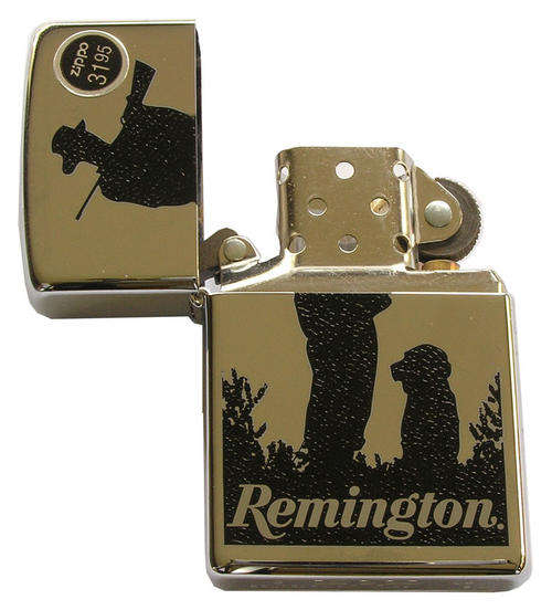 Zippo Remington Hunter Chrome Lighter