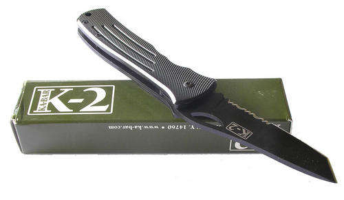 KABAR K-2 Caiman Tanto Blade Linerlock Knife