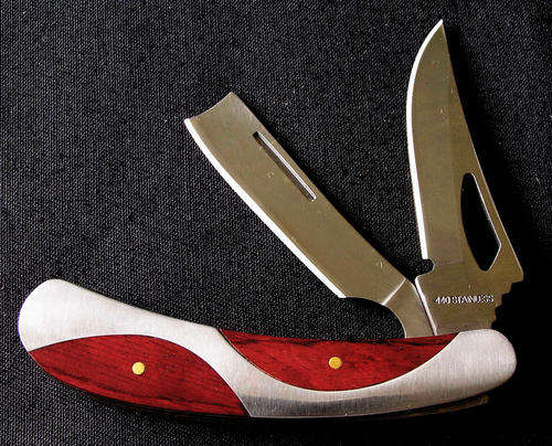 Maxam Gentlemen's Knife & Straight Razor Combo