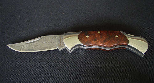 Boker Magnum Damascus Steel Lady Lockback Knife