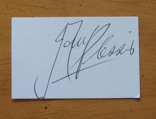 Original autograph of JANNIE DU PLESSIS - Springbok rugby player
