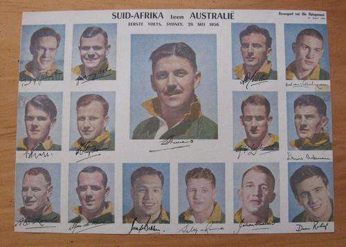 Picture of the 1956 Springbok rugby team on their tour to Australia and New Zealand