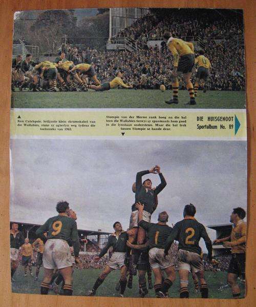 Springboks vs Wallabies - 1963 - original picture from the 'Huisgenoot' magazine of 02/04/1965
