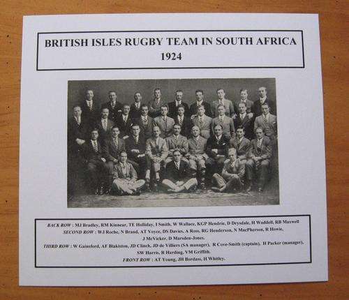 1924 BRITISH ISLES RUGBY TEAM in South Africa