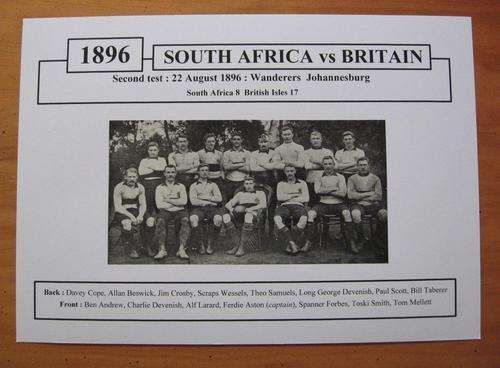 SOUTH AFRICA vs BRITAIN - 1896 - second test at the Wanderers in Johannesburg