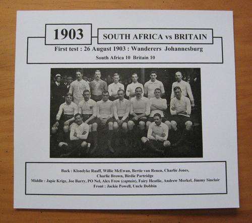 SOUTH AFRICA vs BRITAIN - 1903 - first test at the Wanderers in Johannesburg