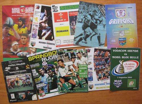 10 Rugby programmes sold together