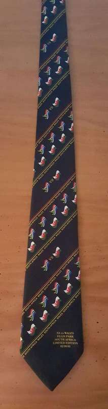 Rugby tie (limited edition) : SOUTH AFRICA vs WALES - ELLISPARK - 02/09/1995