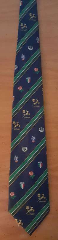 Official rugby tie : SOUTH AFRICA END OF THE YEAR TOUR TO EUROPE : 1997 (SARFU licensed tie)