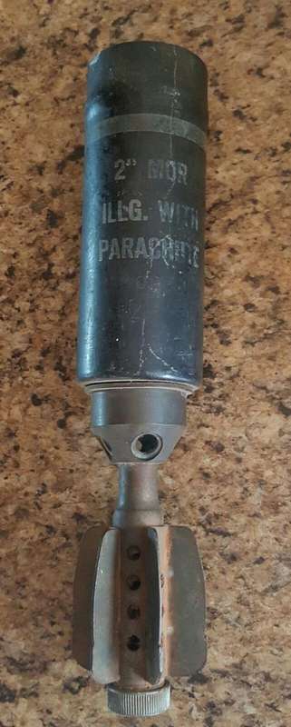 Rhodesian war memorabilia : 2 inch Illumination Mortar - totally inert - used in Rhodesian bush war