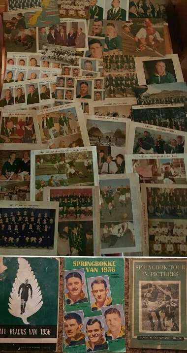 Pictures and booklets of the 1956 SPRINGBOK rugby team who toured Australia and New Zealand