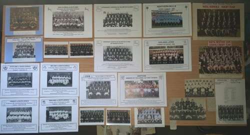 18 Pictures of different provincial, Springbok and other international rugby teams sold together